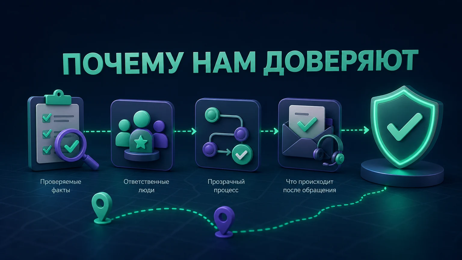 Иллюстрация к разделу «Страница о компании отвечает на вопрос «почему вам можно доверять»»