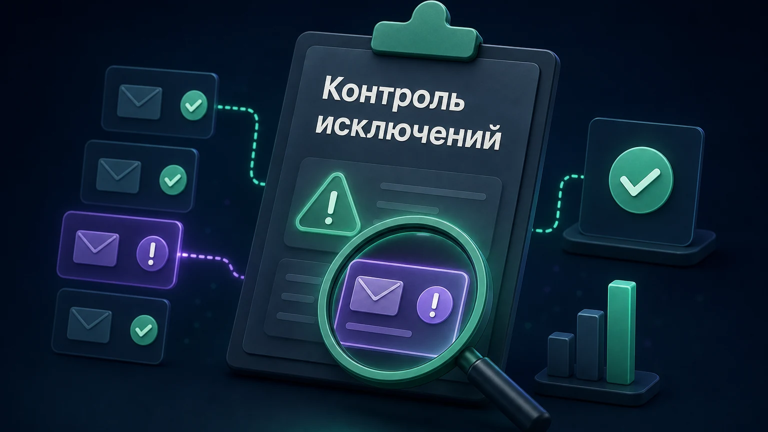 3D-инфографика: подсвечены заявки без ответа, шага и результата предложения.