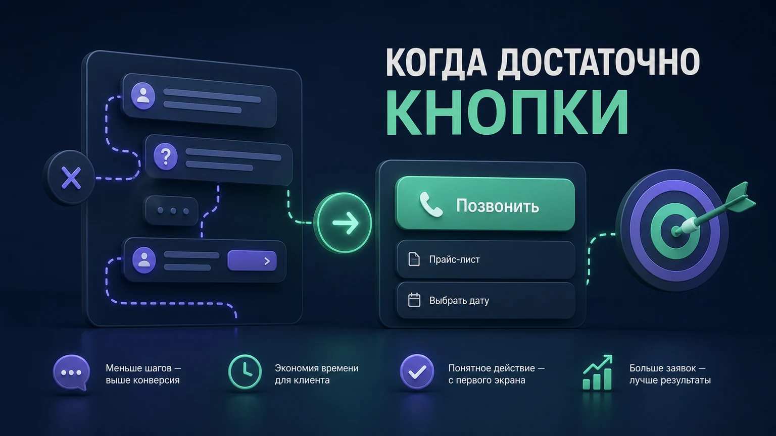 Иллюстрация к разделу «Форма или кнопка лучше, если путь уже понятен»