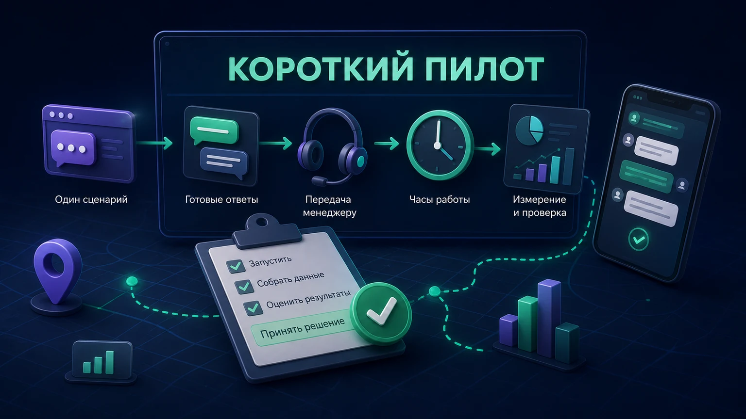 Иллюстрация к разделу «Нужен ли бизнесу чат-бот, покажет короткий пилот»