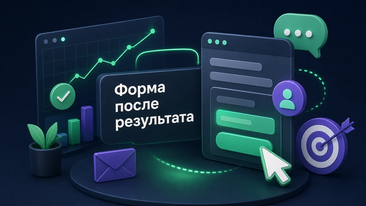 3D-инфографика: готовая конфигурация прикреплена к короткой форме контакта.
