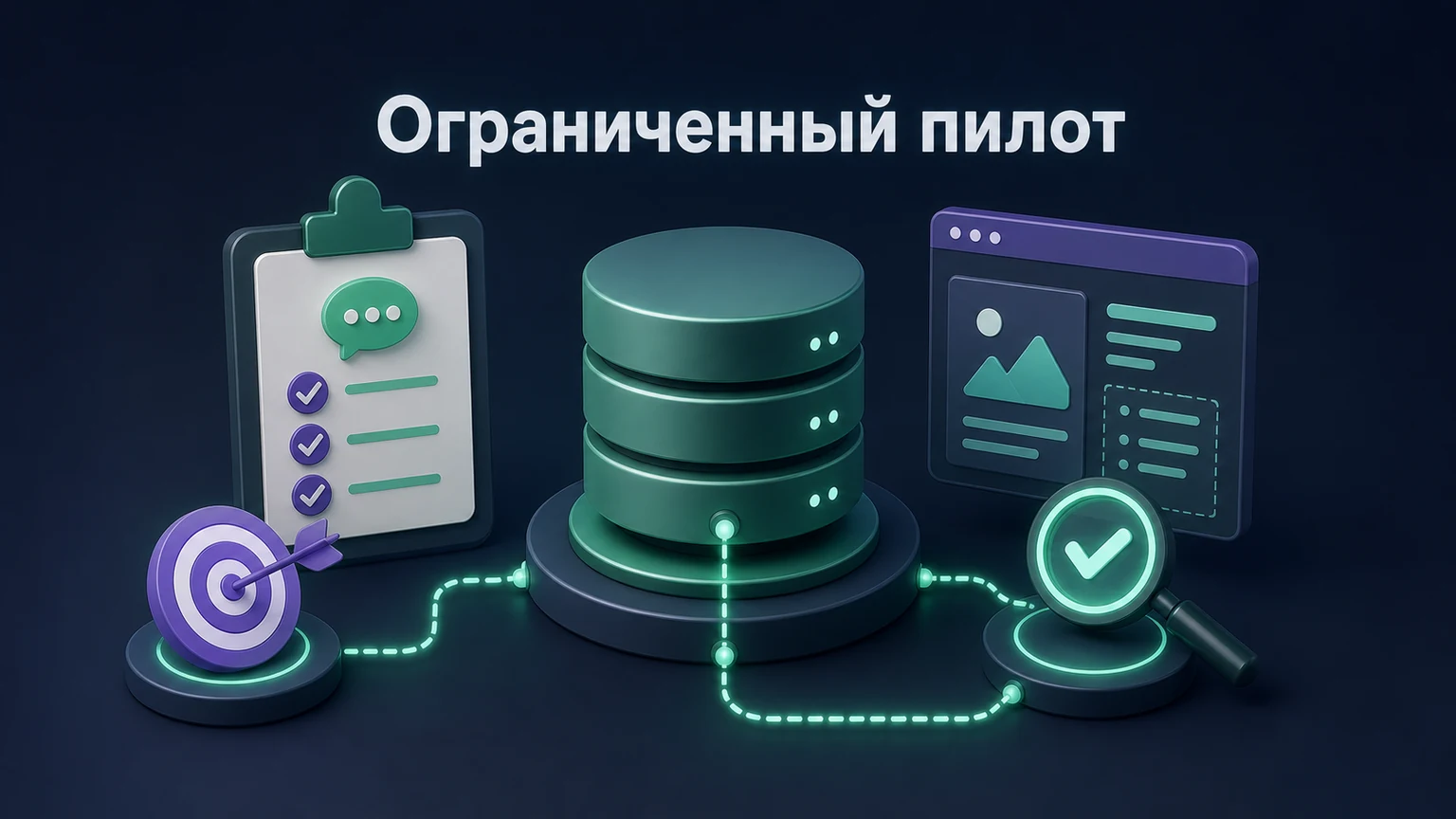 3D-инфографика: одна база, тестовый набор и ручной контроль собраны вместе.