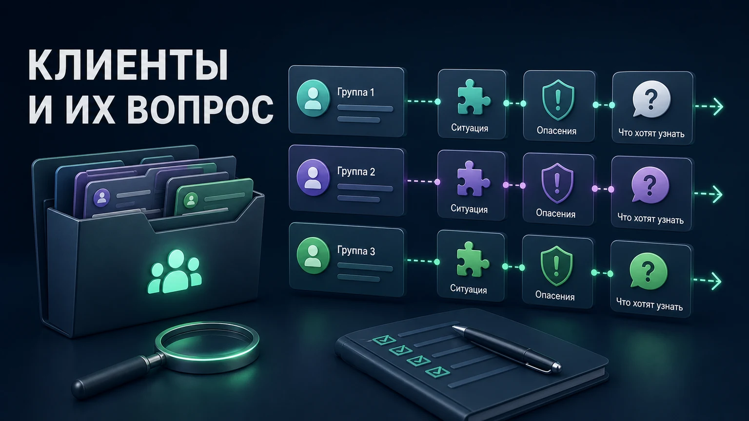 Иллюстрация к разделу «Опишите клиентов и их главный вопрос»