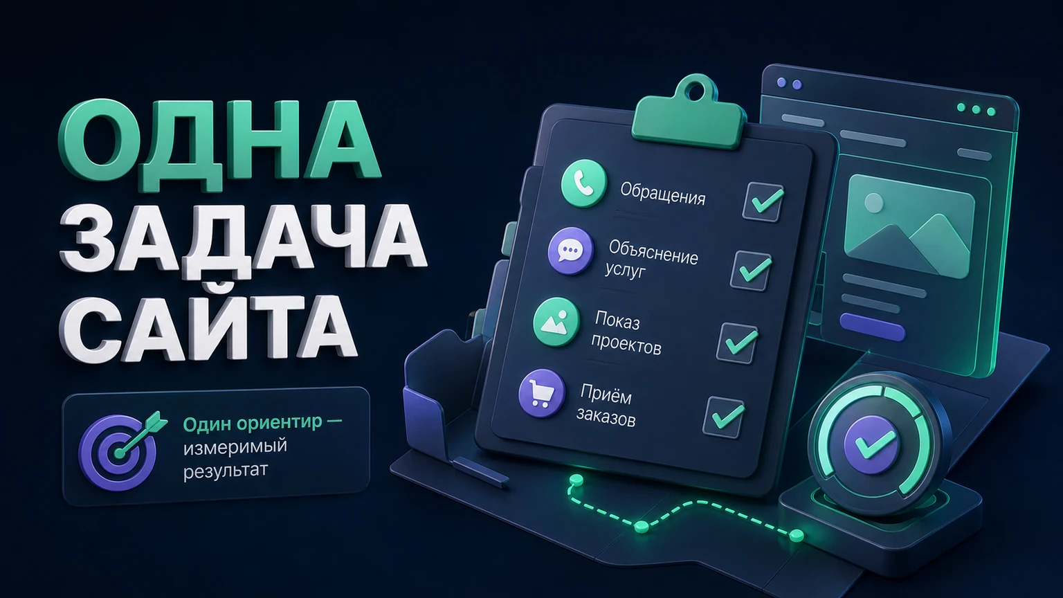 Иллюстрация к разделу «Сформулируйте одну задачу сайта»