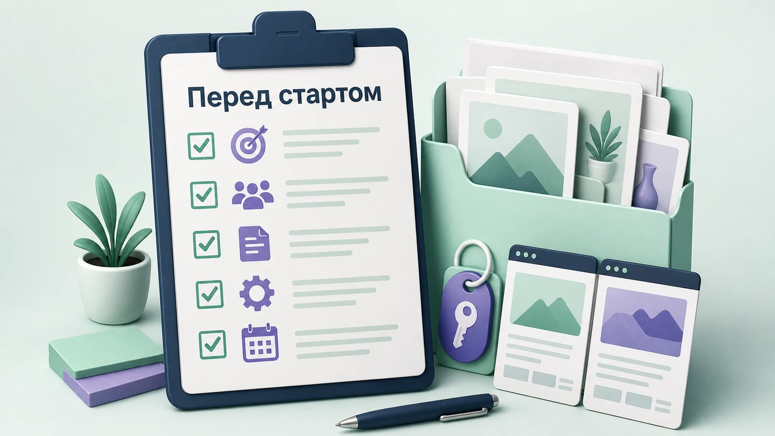 Набор материалов и вводных для начала разработки сайта.
