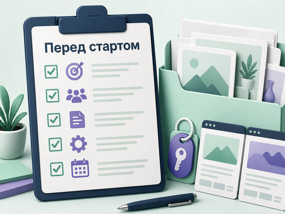 Набор материалов и вводных для начала разработки сайта.