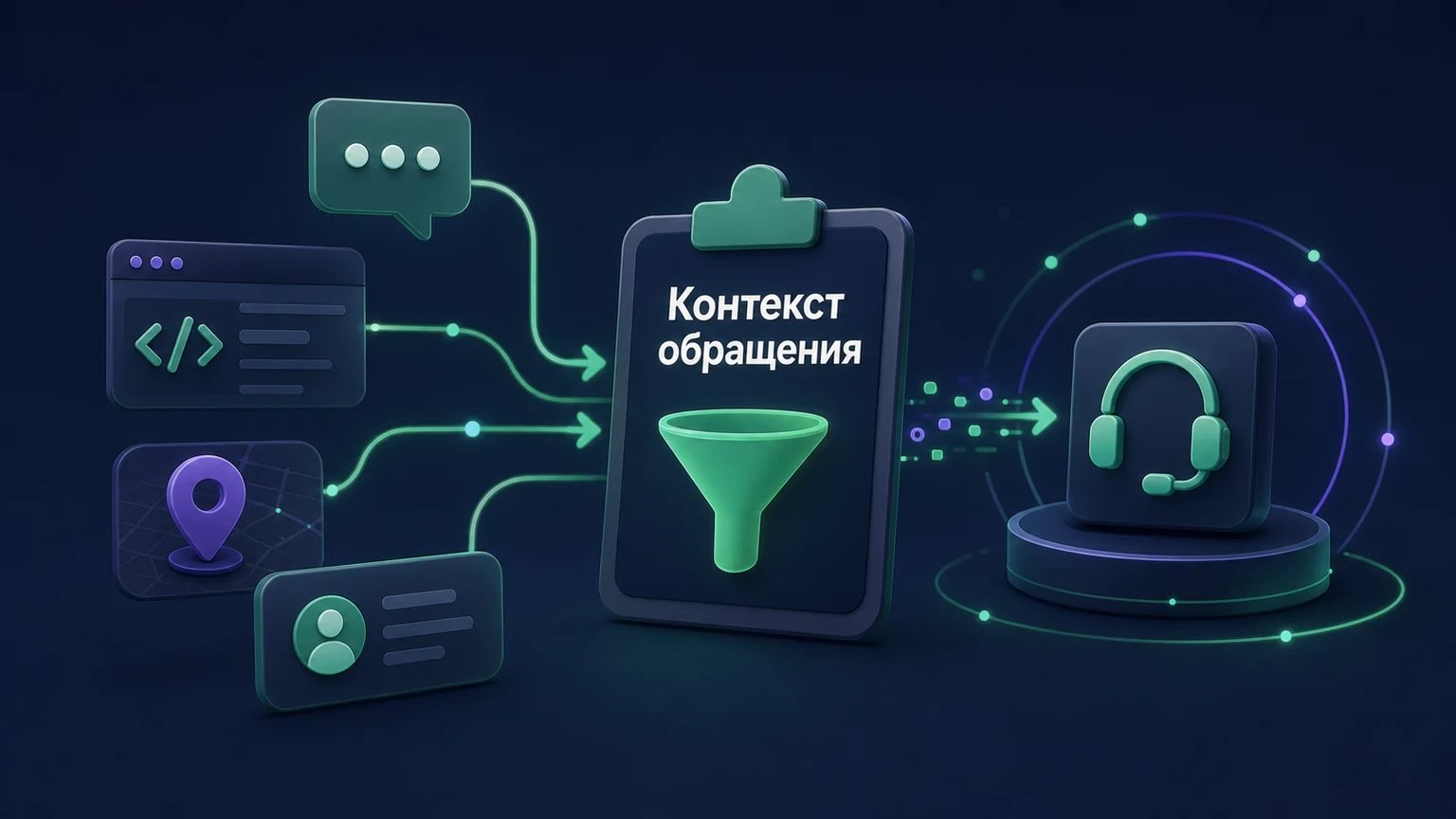 3D-инфографика: объект, фильтры и источник переданы ответственному агенту.