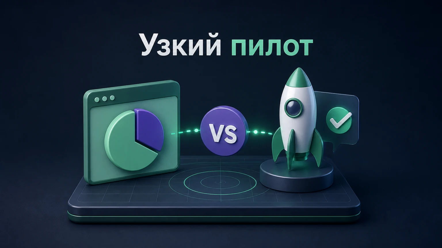 3D-инфографика: один сегмент и одна база проходят сравнение с опытным агентом.