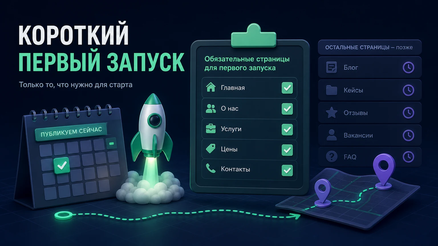 Иллюстрация к разделу «Первый запуск ускоряет короткий список обязательных страниц»