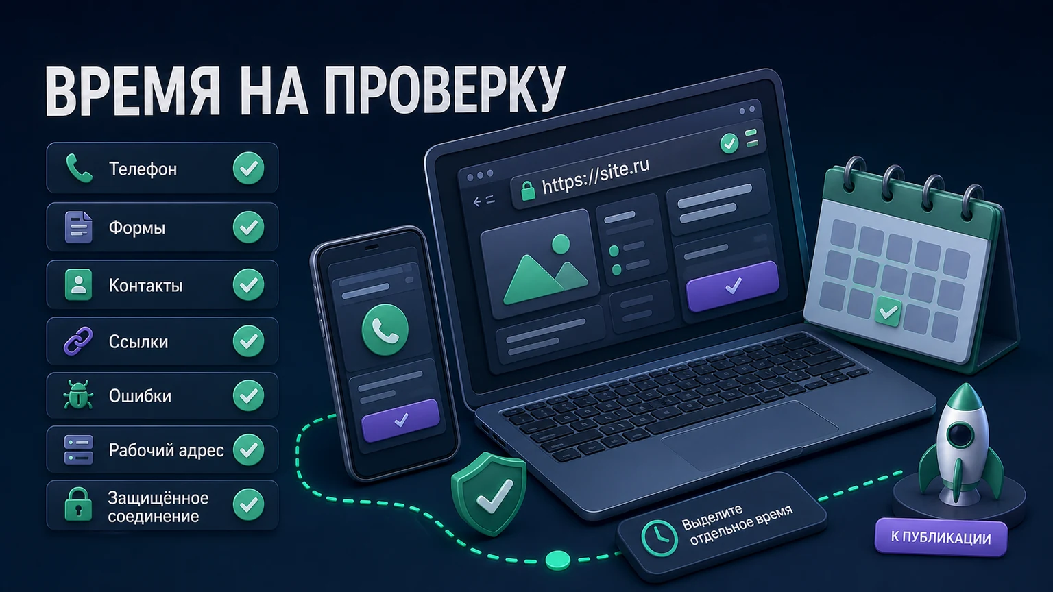 Иллюстрация к разделу «Проверка и запуск требуют отдельного времени»