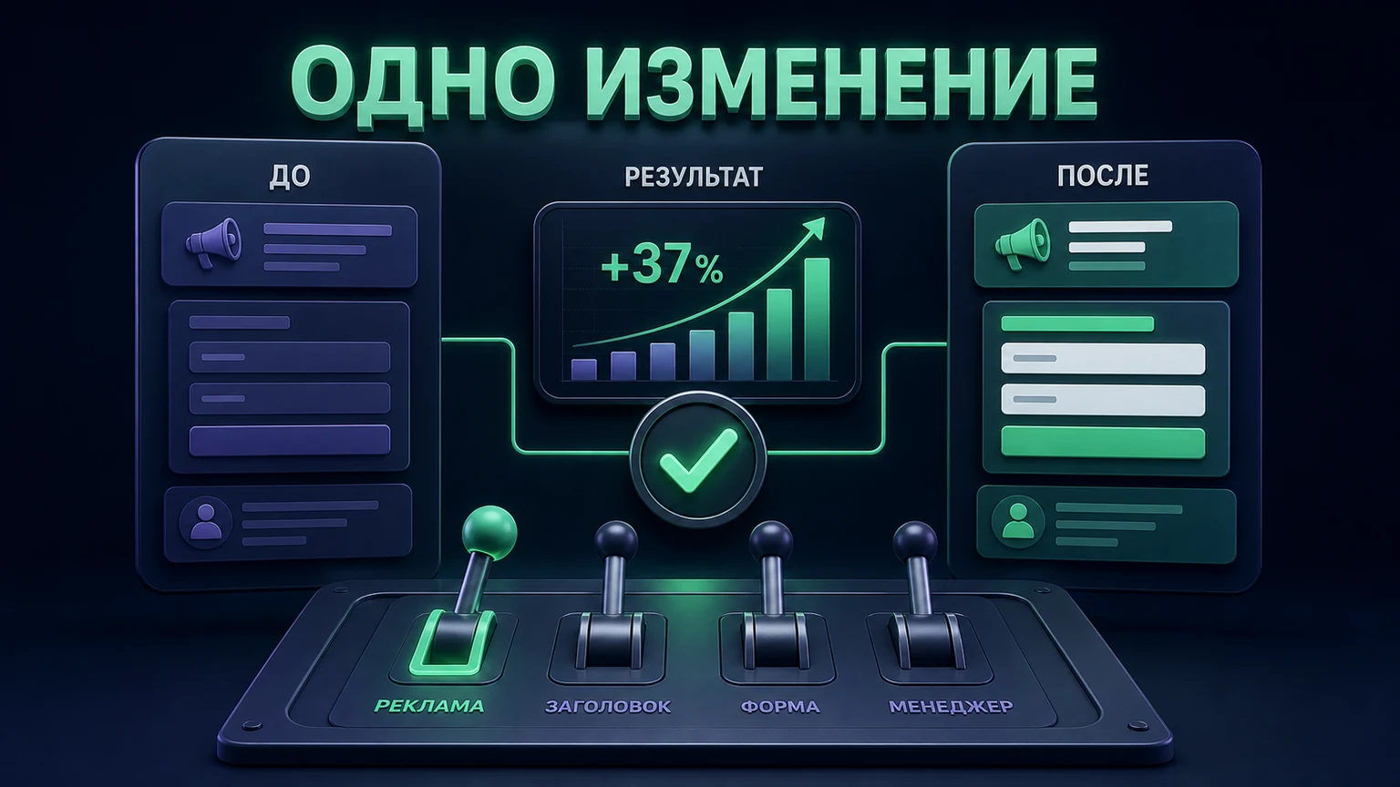 Эксперимент сравнивает состояние сайта до и после одного изменения, чтобы измерить его результат