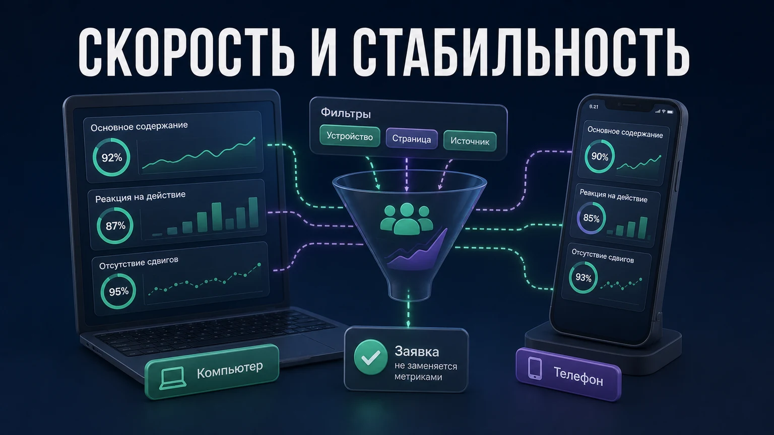 Иллюстрация к разделу «Скорость и стабильность объясняют часть поведения посетителей»