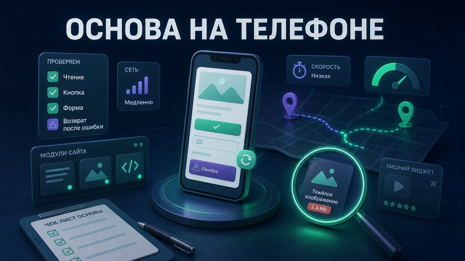 Иллюстрация к разделу «Мобильная версия и скорость показывают состояние основы»