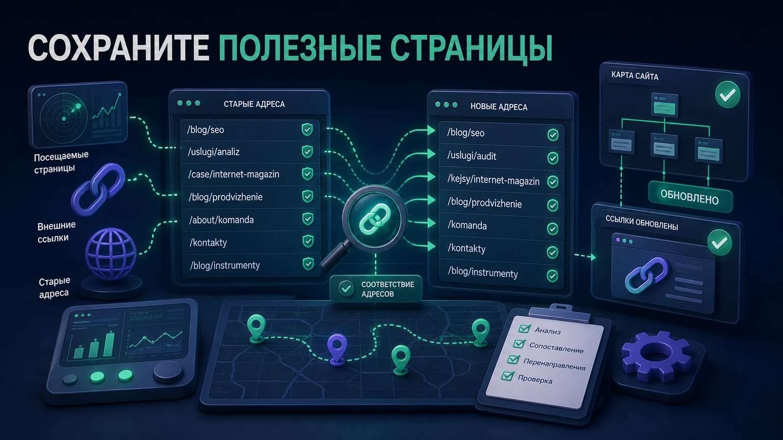 Иллюстрация к разделу «При переделке сохраните полезные страницы и старые адреса»