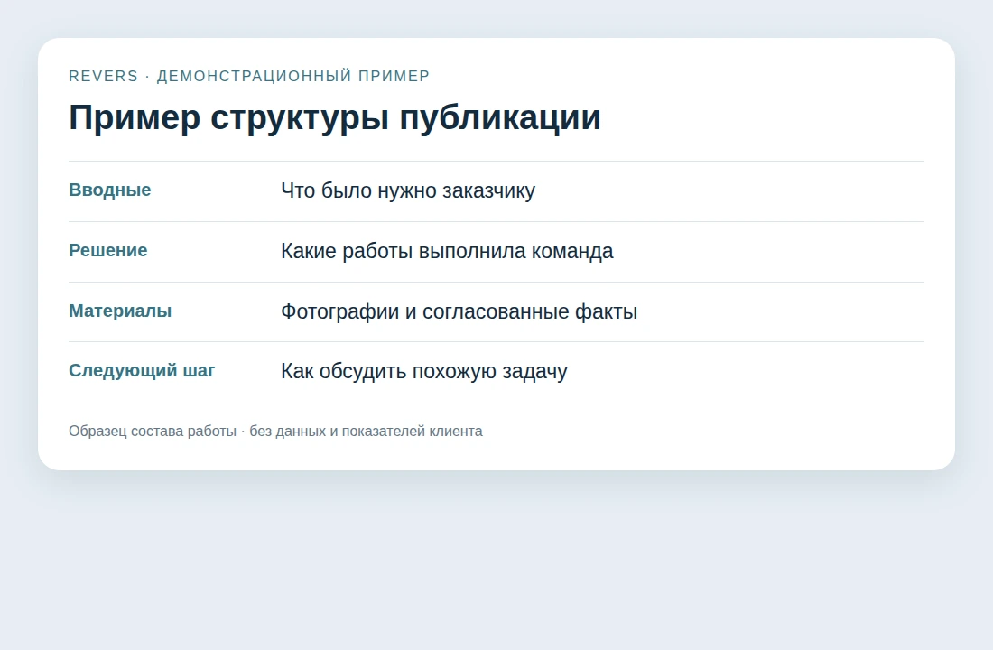 Пост о выполненной работе